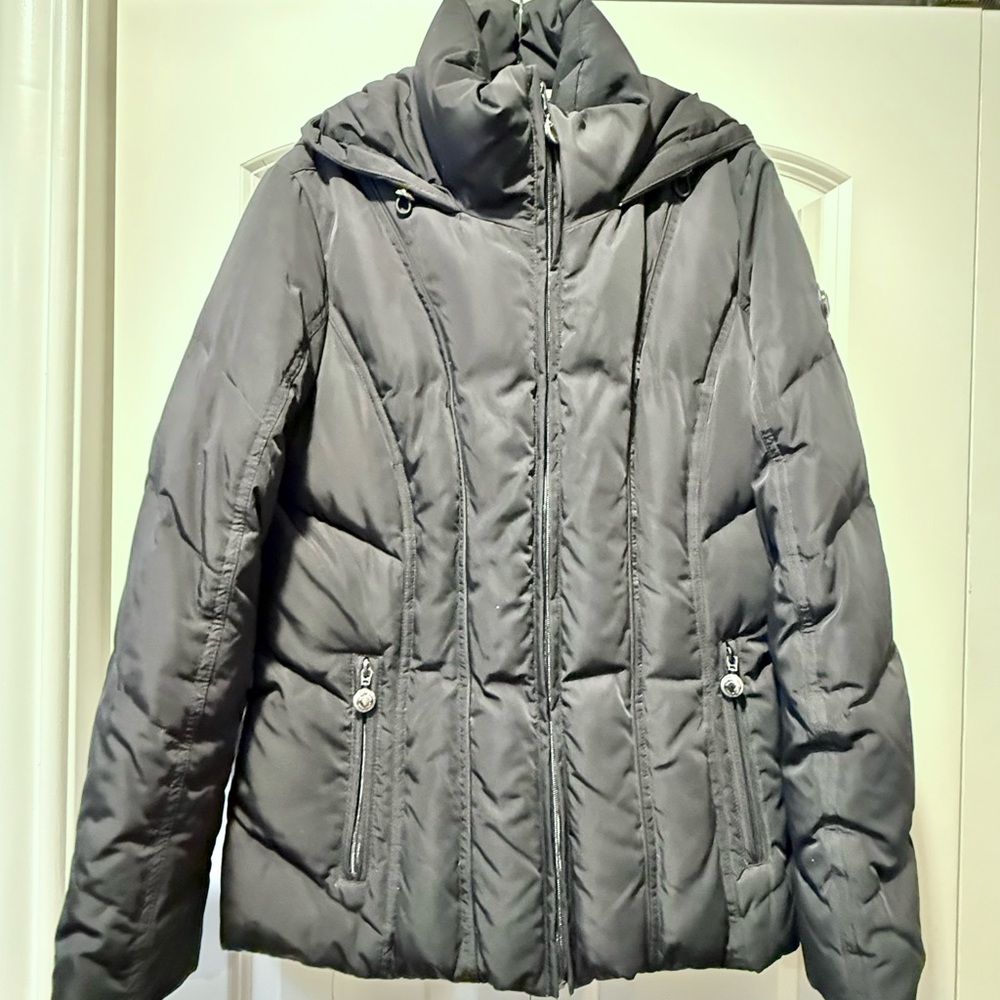 Calvin Klein Women's Hooded Black Puffer Jacket